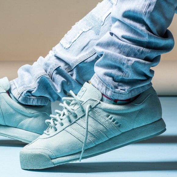 Adidas Samoa Pigskin Light Blue Sneakers - Picture 9 of 13